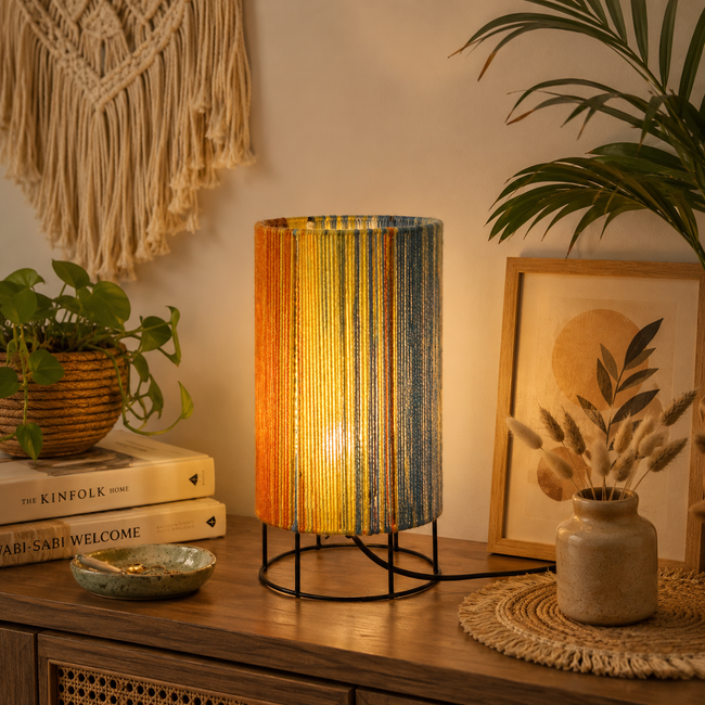 Makrami Boho Table Lamp 003