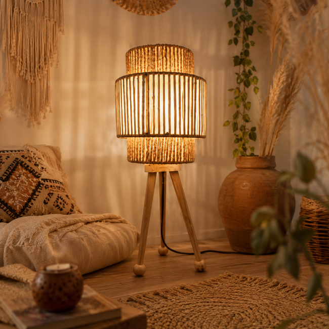 Makrami Boho Table Lamp 004