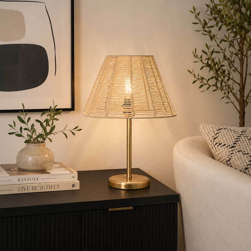 Makrami Boho Table Lamp 014