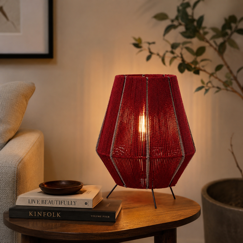 Makrami Boho Table Lamp 021