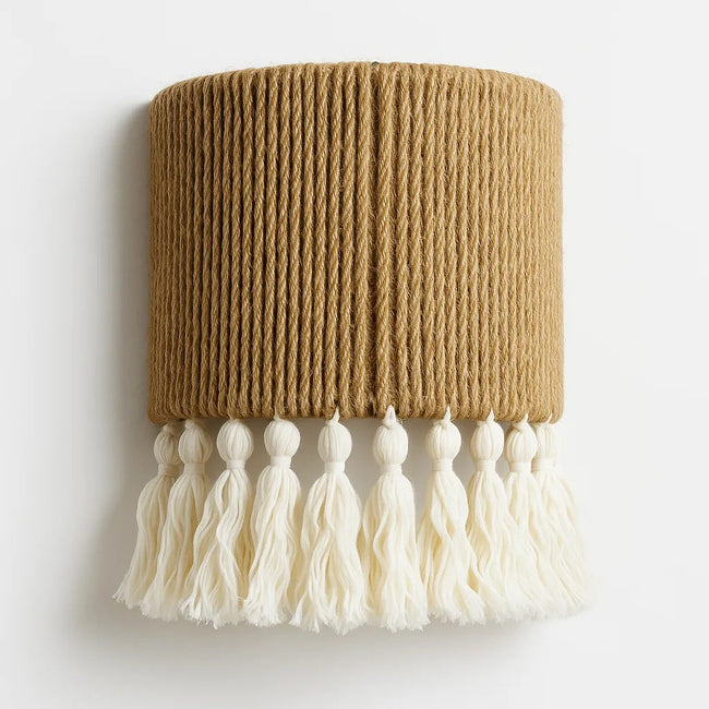 Burlap Boho Wall Lamp 001