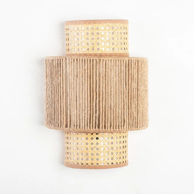 Rattan Boho Wall Lamp 004