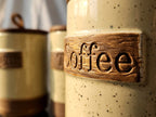 Serrana Home Ceramic Canister Set 3 Pieces — ceramic jars with lids for coffee, tea, and sugar storage
