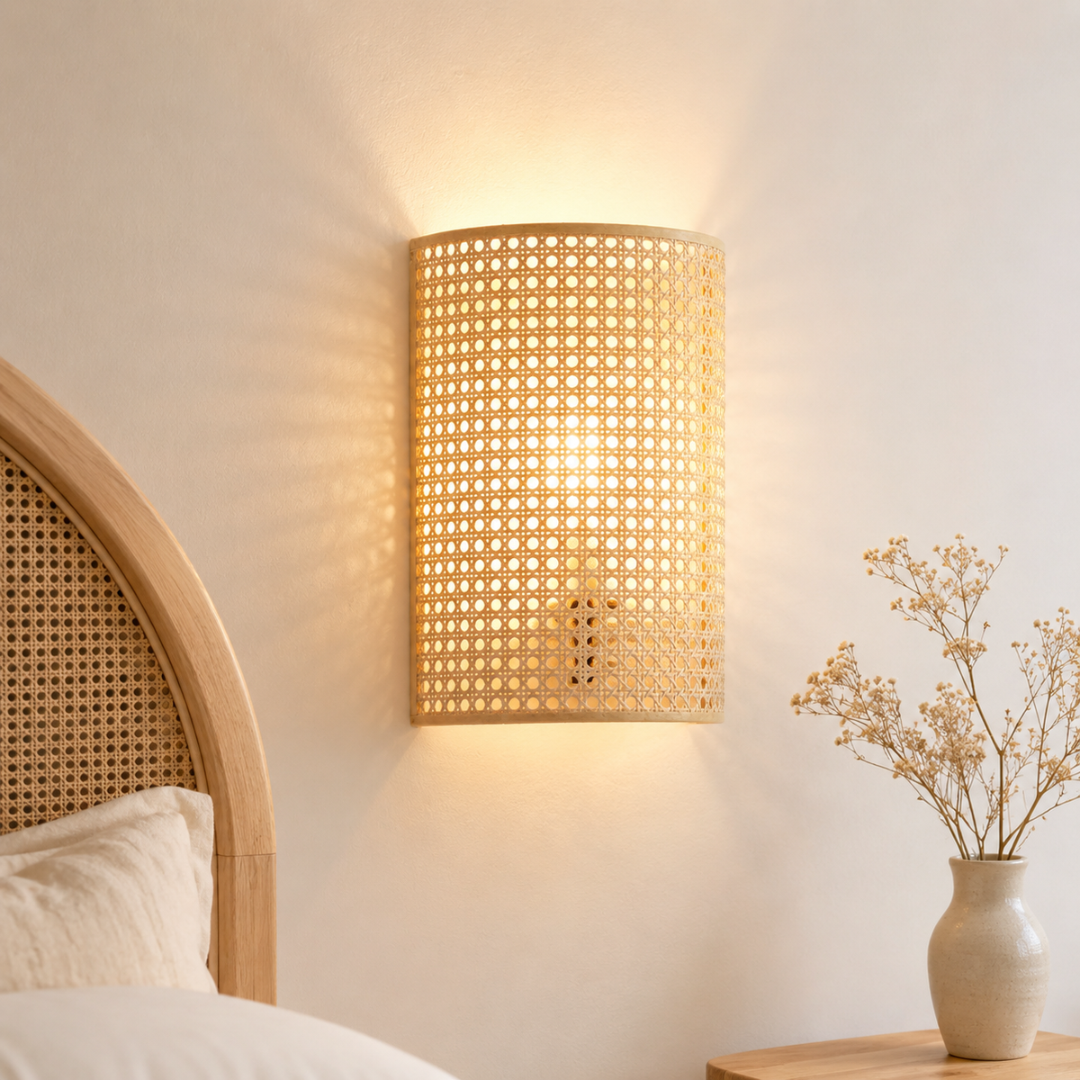 Rattan Boho Wall Lamp 005