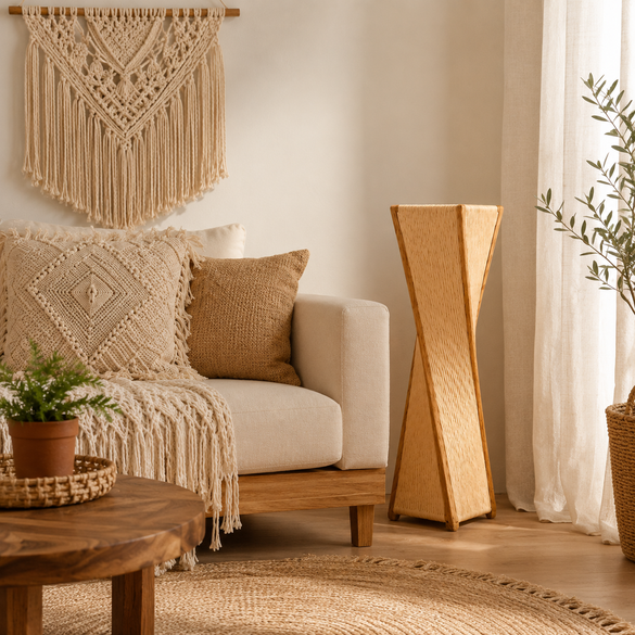 Makrami Boho Floor Lamp 016