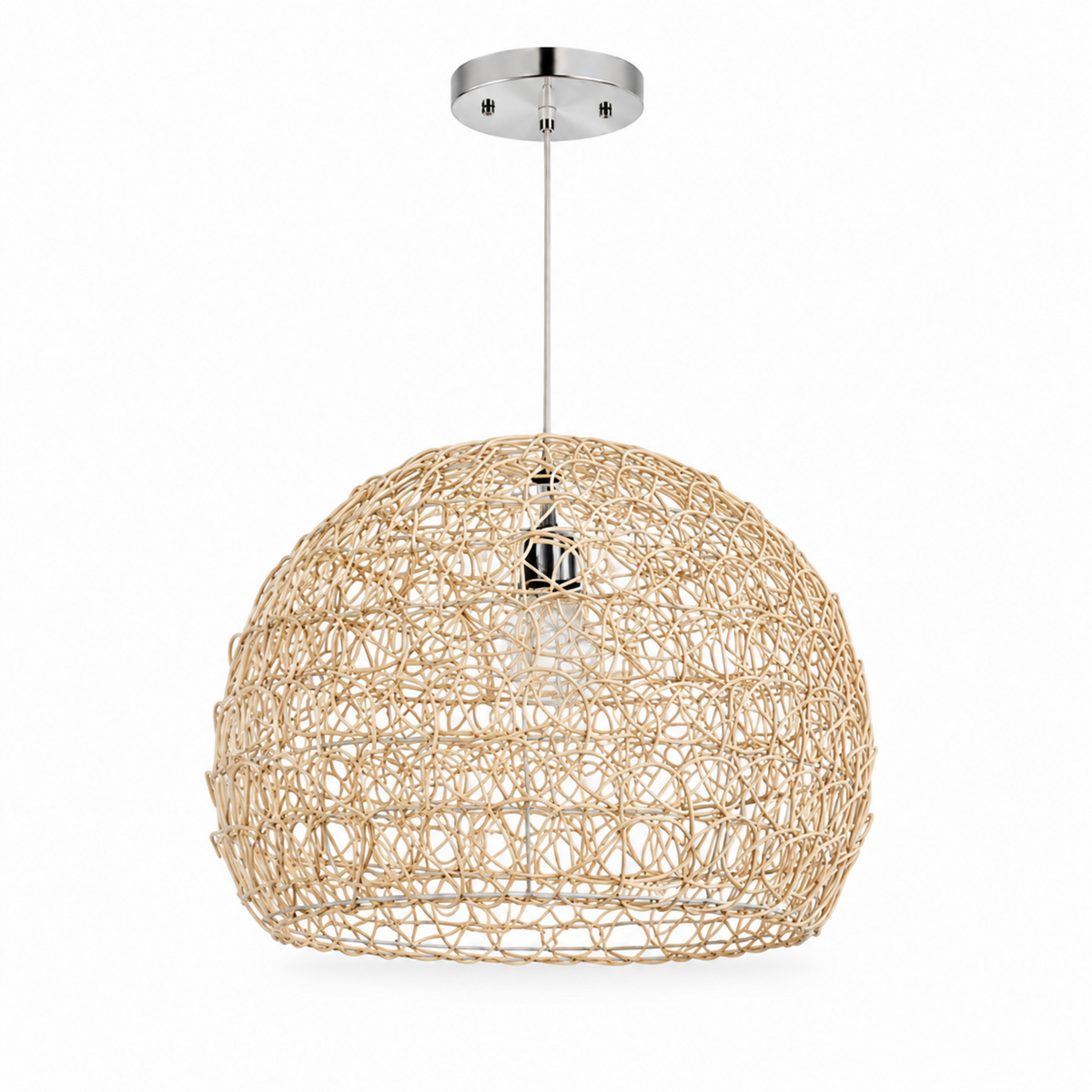 Bamboo Boho Ceiling Lamp 107 on a white background