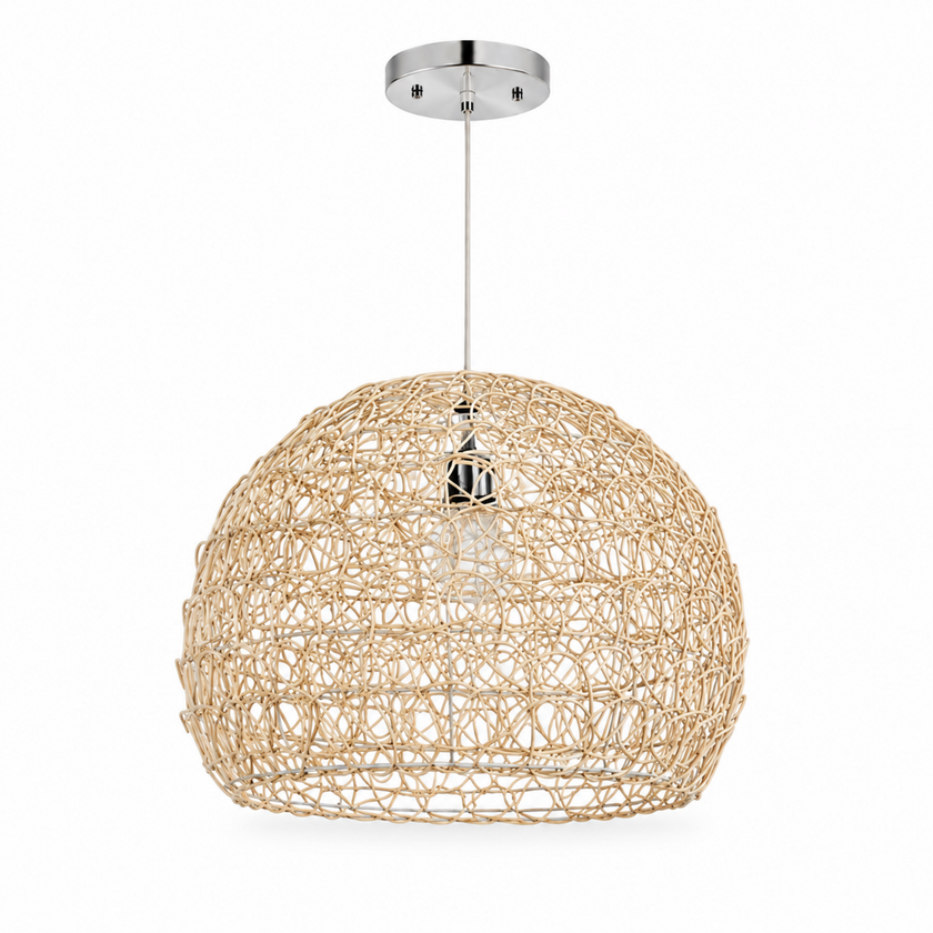 Bamboo Boho Ceiling Lamp 107 on a white background