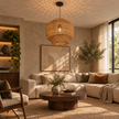 Bamboo Boho Ceiling Lamp 110 styled in an interior