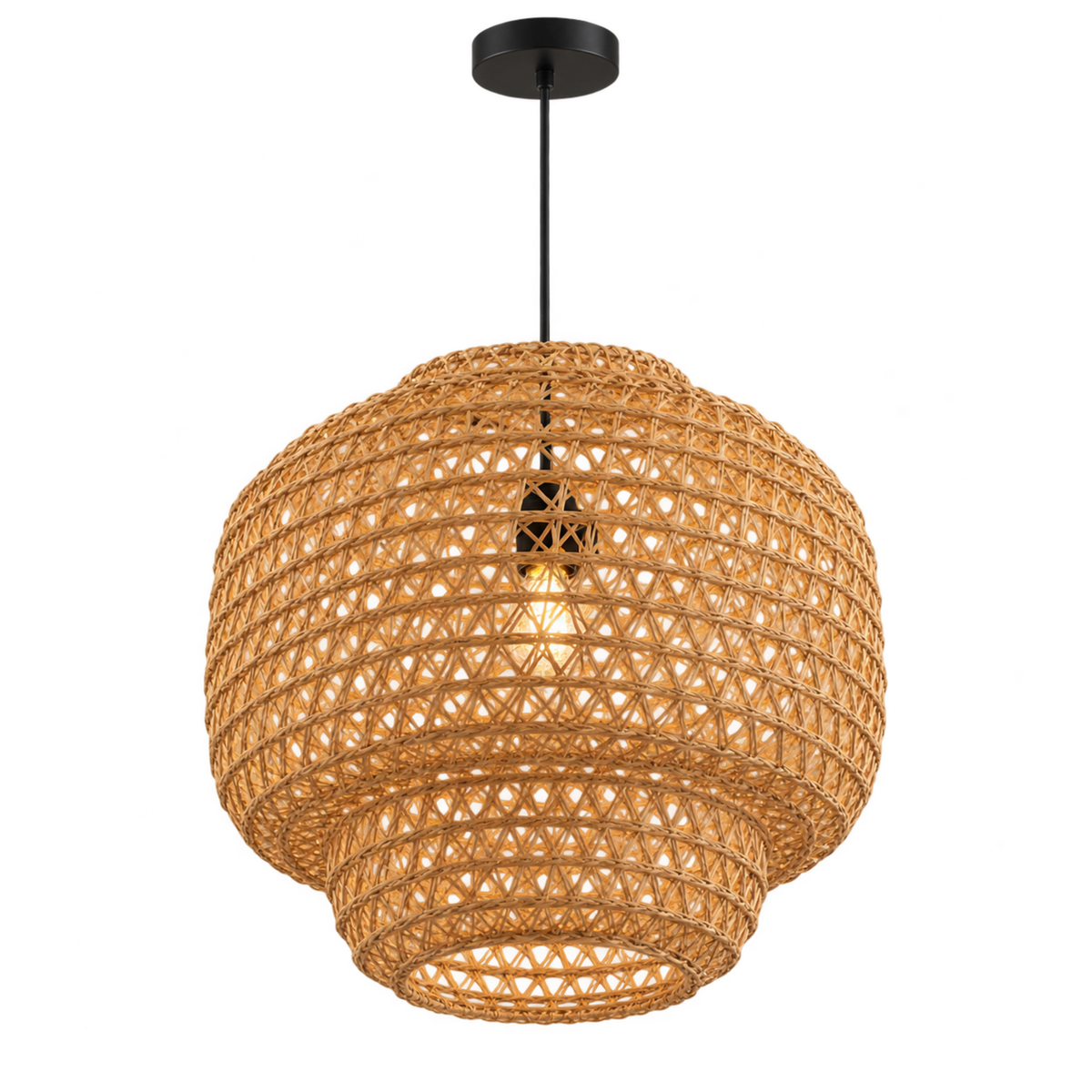 Bamboo Boho Ceiling Lamp 110 on a white background