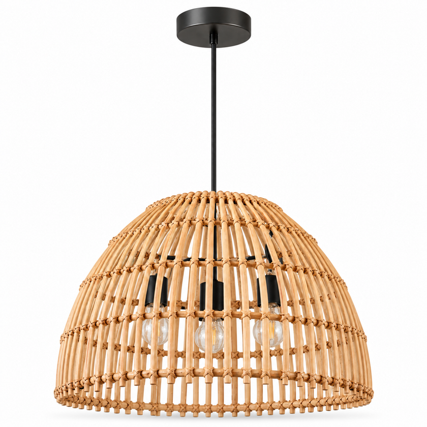 Bamboo Boho Ceiling Lamp 115 on a white background