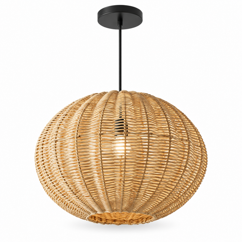 Bamboo Boho Ceiling Lamp 123 on a white background