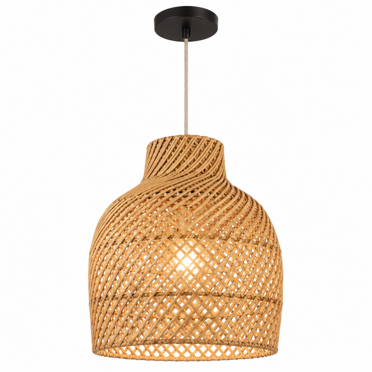 Bamboo Boho Ceiling Lamp 190 on a white background