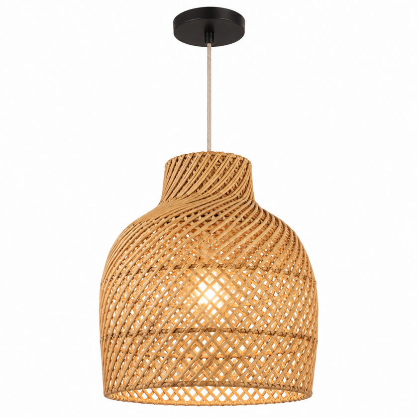 Bamboo Boho Ceiling Lamp 190 on a white background