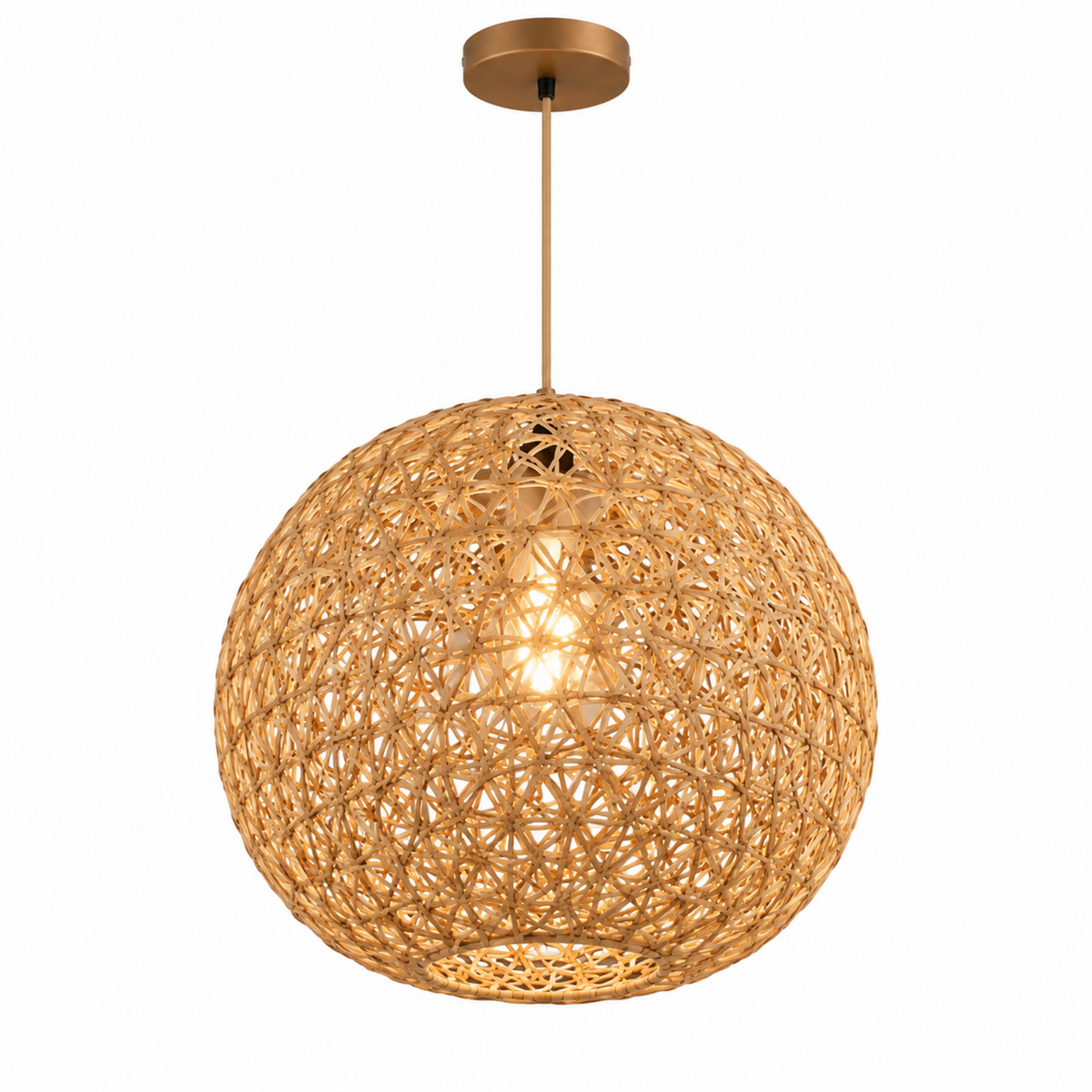 Bamboo Boho Ceiling Lamp 193 on a white background