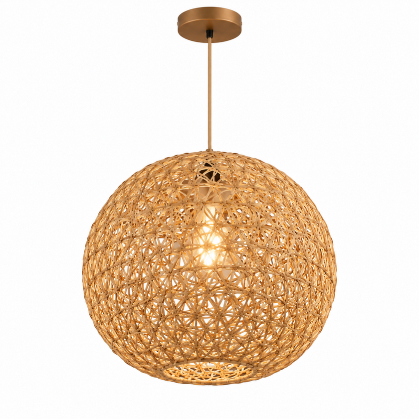 Bamboo Boho Ceiling Lamp 193 on a white background