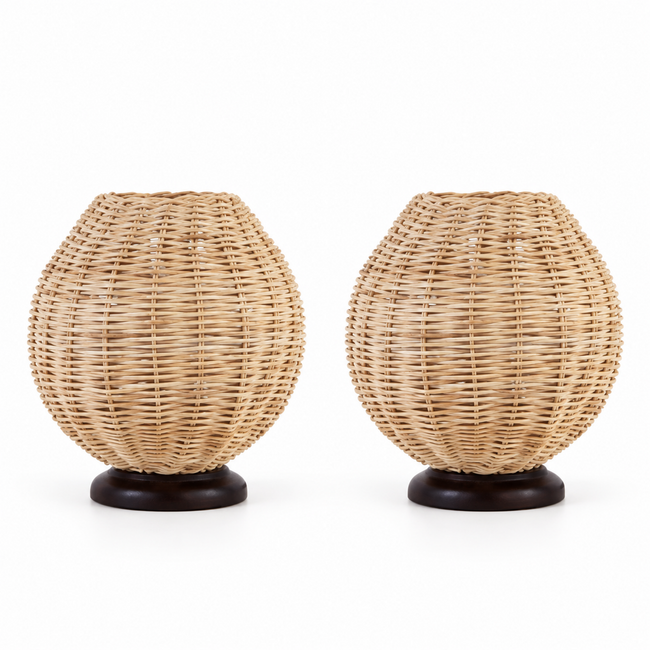 Bamboo Table Lamp 002 on a white background