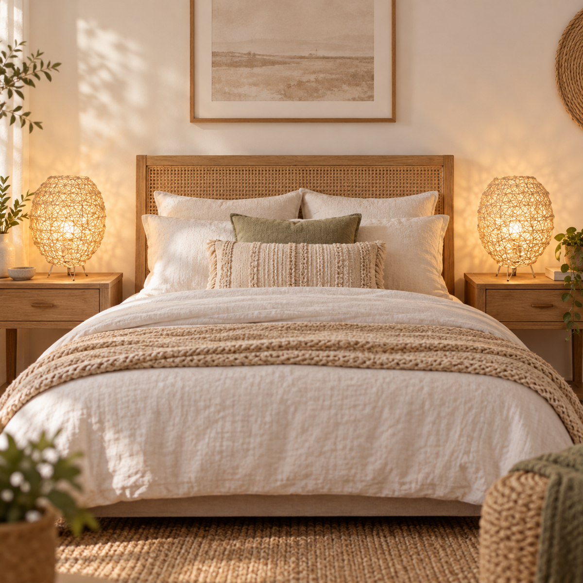 Bamboo Table Lamp 003 styled in an interior