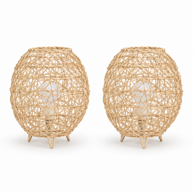 Bamboo Table Lamp 003 on a white background