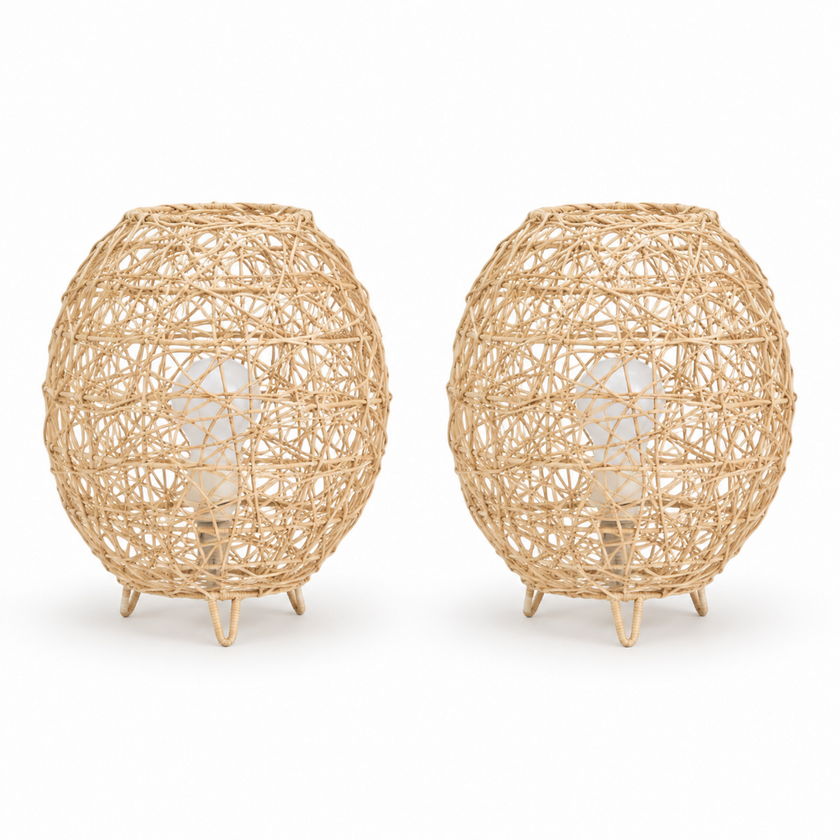 Bamboo Table Lamp 003 on a white background