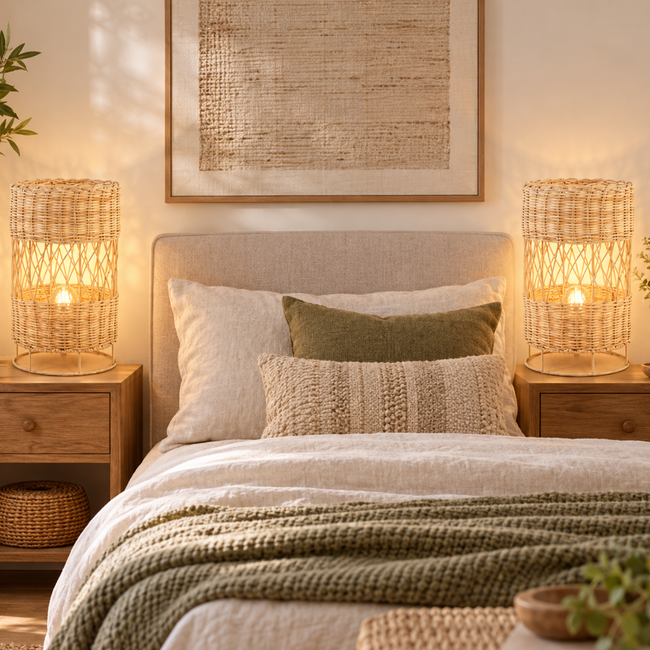 Bamboo Table Lamp 005 styled in an interior