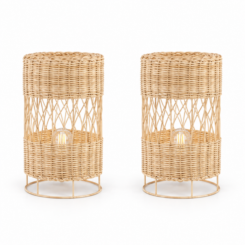 Bamboo Table Lamp 005 on a white background