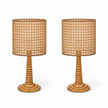 Rattan Table Lamp 001 on a white background