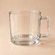 Clear glass mug studio beige photo