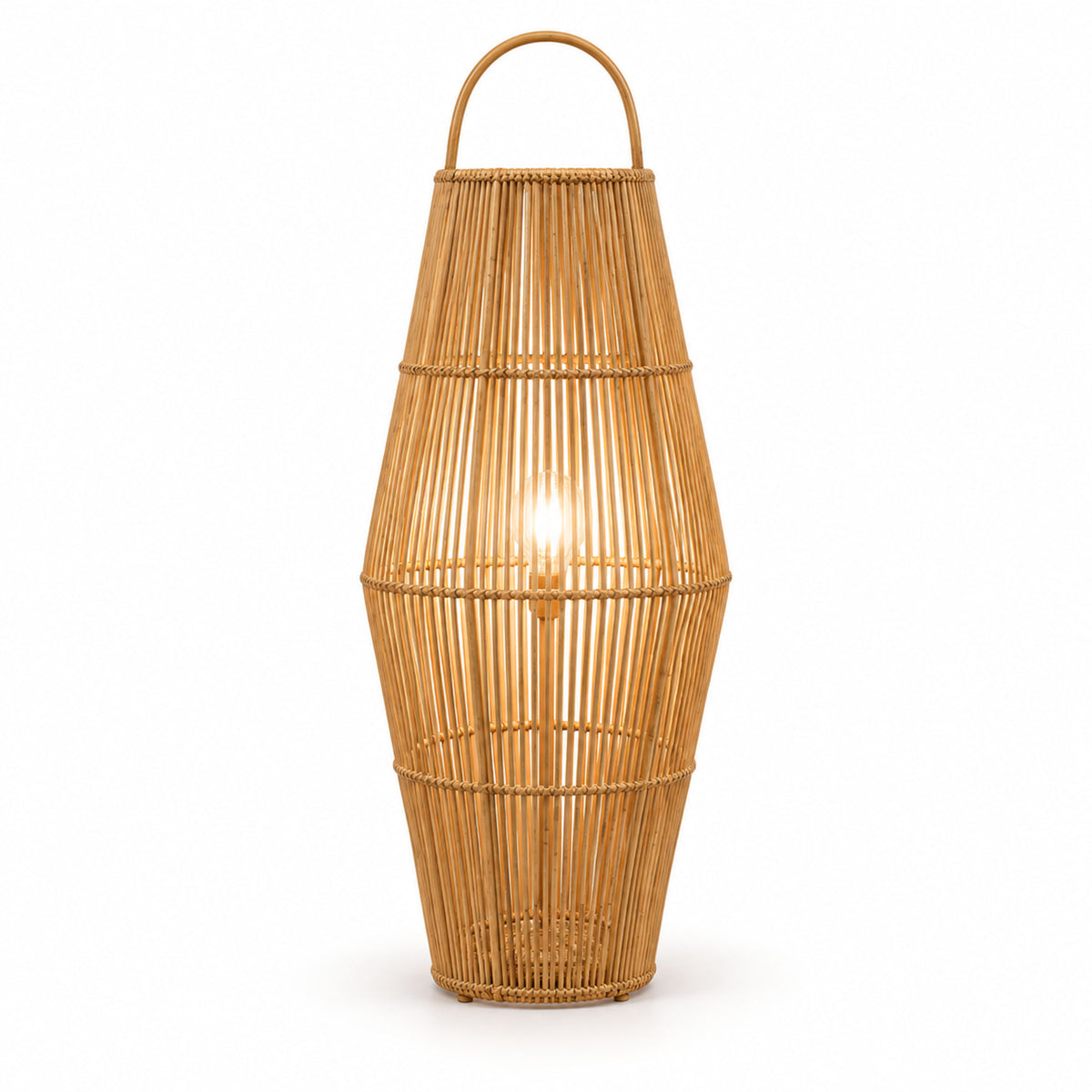 Bamboo Boho Floor Lamp 002 on a white background