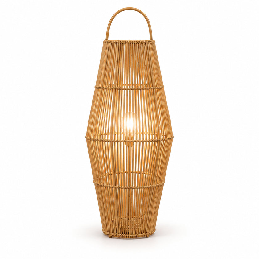 Bamboo Boho Floor Lamp 002 on a white background
