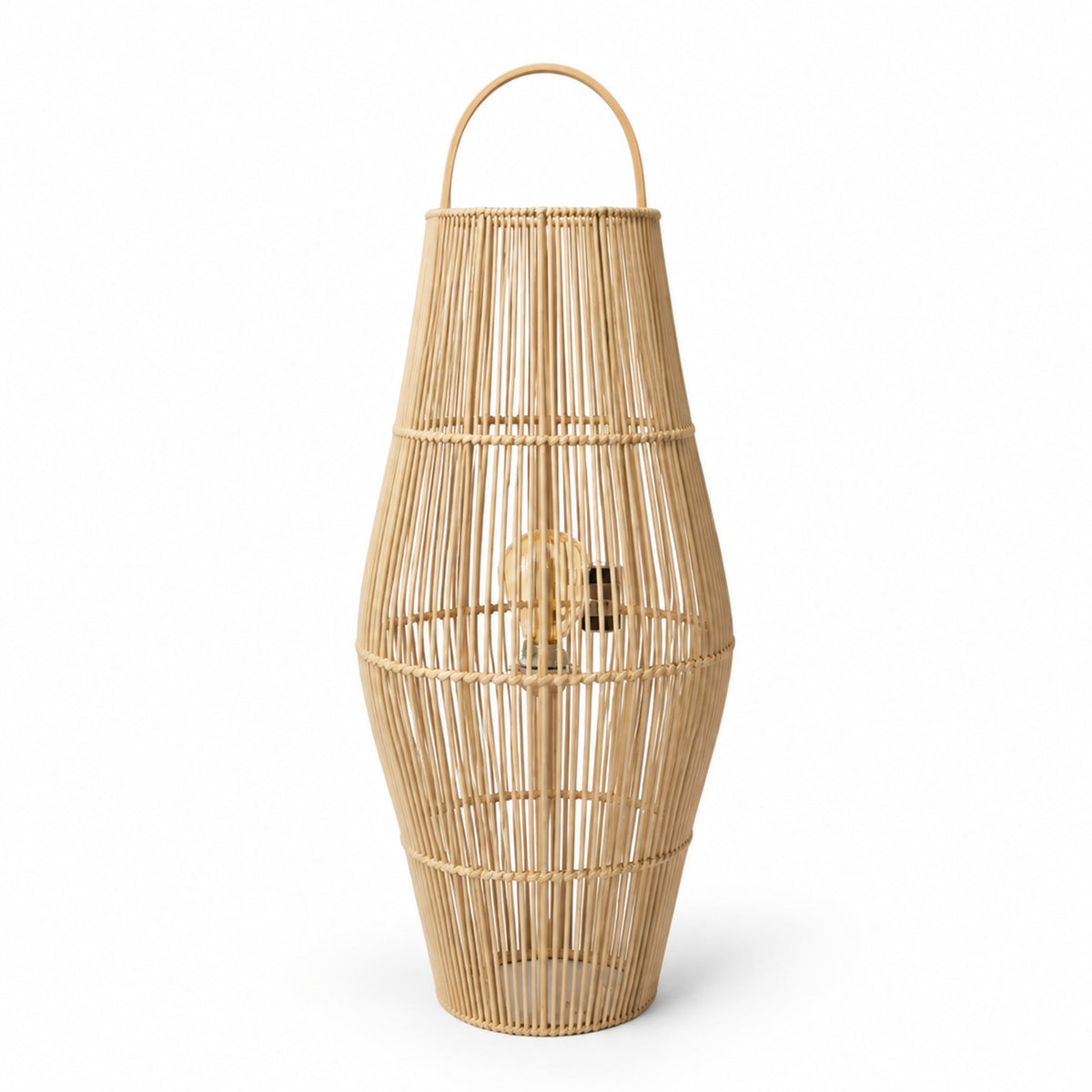 Bamboo Boho Floor Lamp 003 on a white background