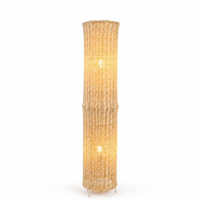 Bamboo Boho Floor Lamp 005 on a white background