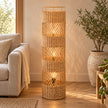 Bamboo Boho Floor Lamp 006 styled in an interior