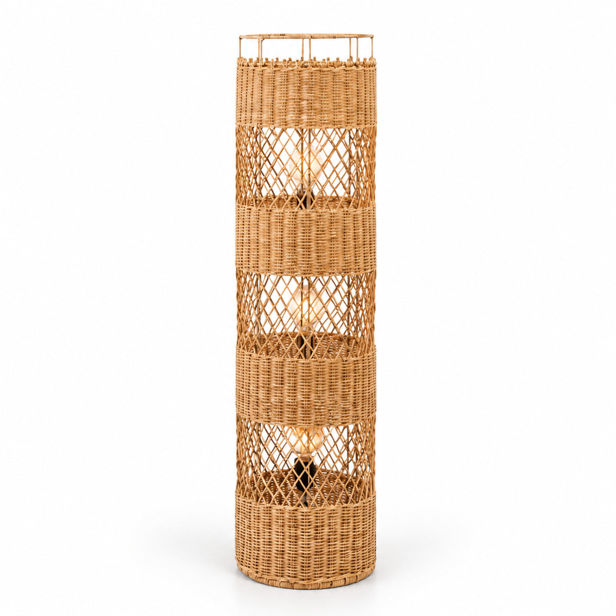 Bamboo Boho Floor Lamp 006 on a white background