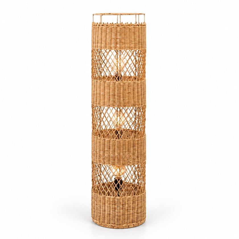 Bamboo Boho Floor Lamp 006 on a white background