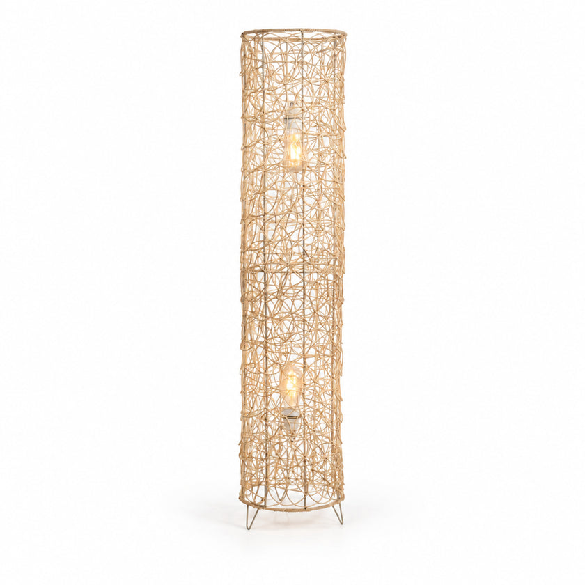 Bamboo Boho Floor Lamp 008 on a white background