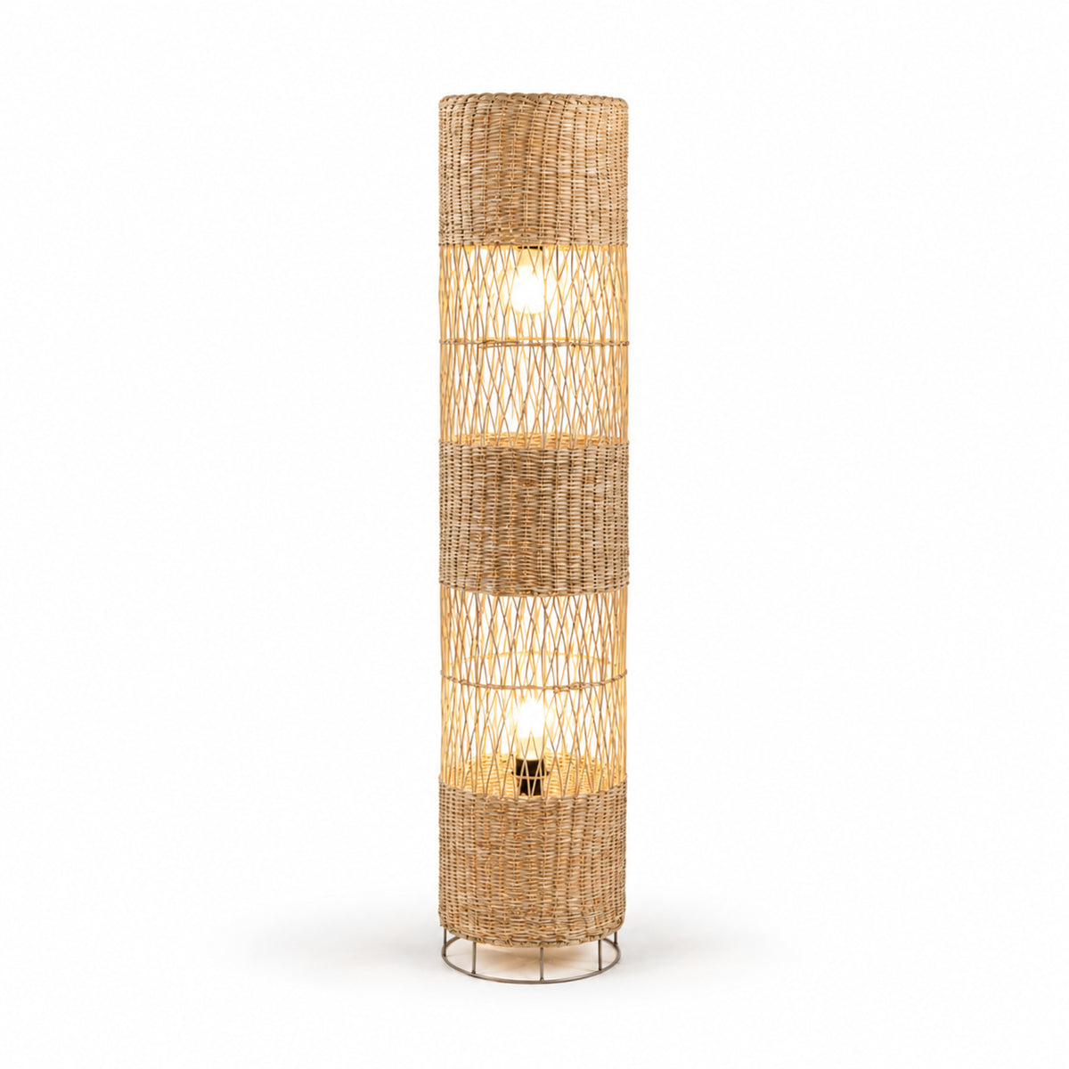 Bamboo Boho Floor Lamp 009 on a white background