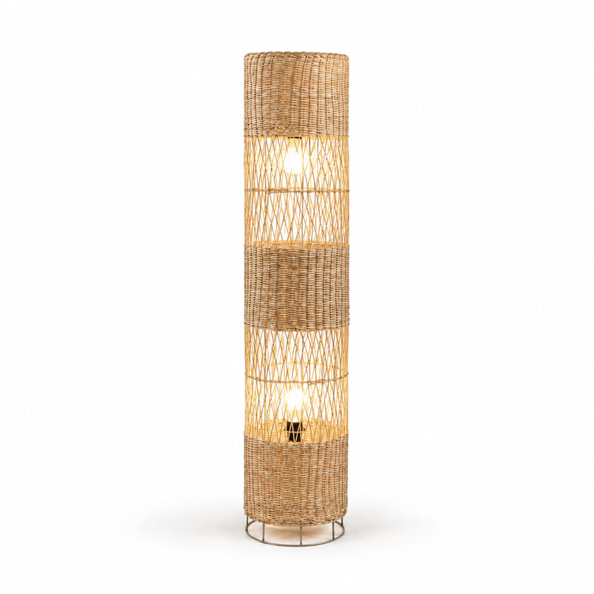 Bamboo Boho Floor Lamp 009 on a white background