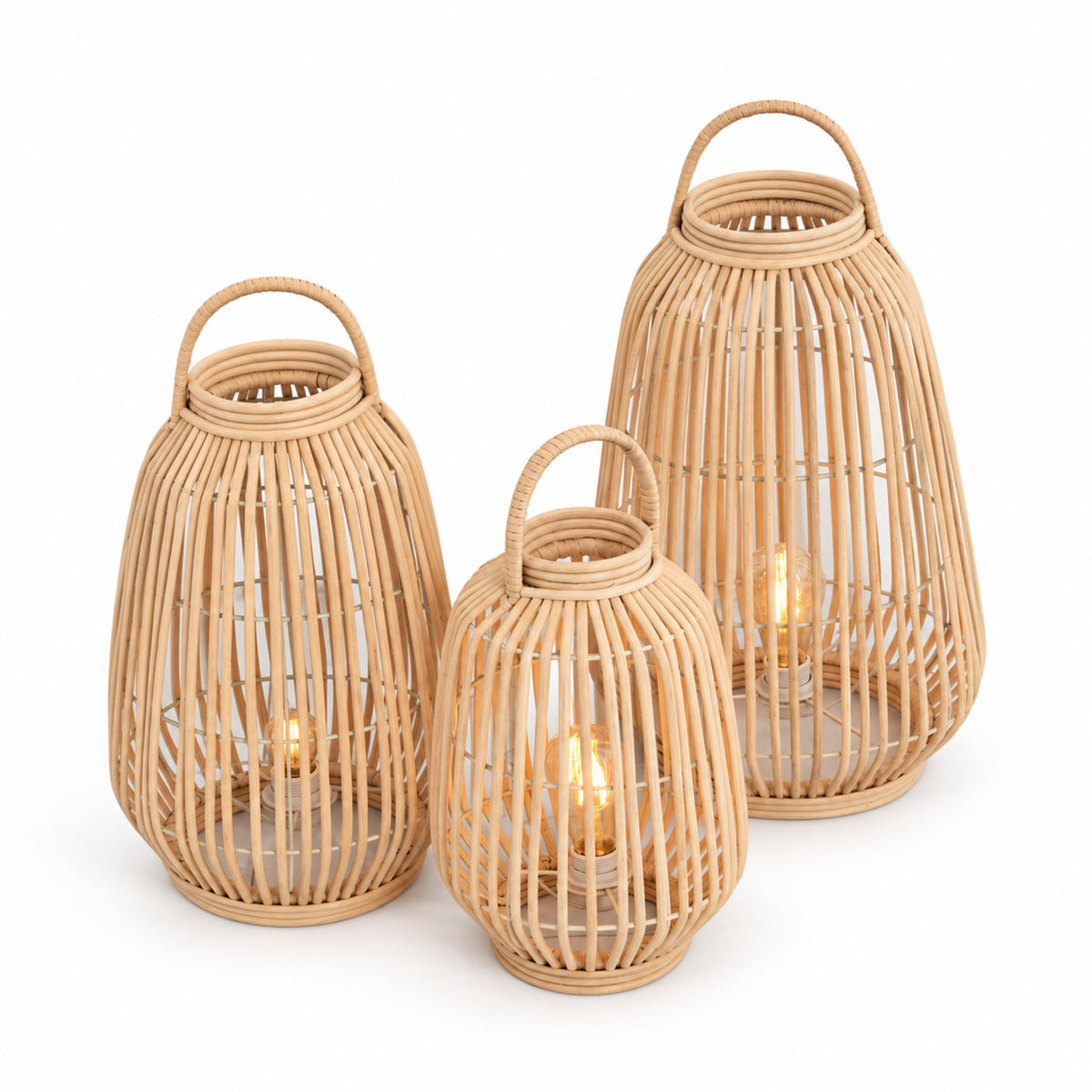 Bamboo Boho Floor Lamp 012 on a white background