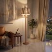 Burlap Boho Floor Lamp 014 lifestyle image | Serrana Home