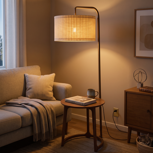 Makrami Boho Floor Lamp 009 lifestyle image | Serrana Home