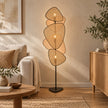 Rattan Boho Floor Lamp 003 styled in an interior