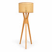 Rattan Boho Floor Lamp 009 on a white background