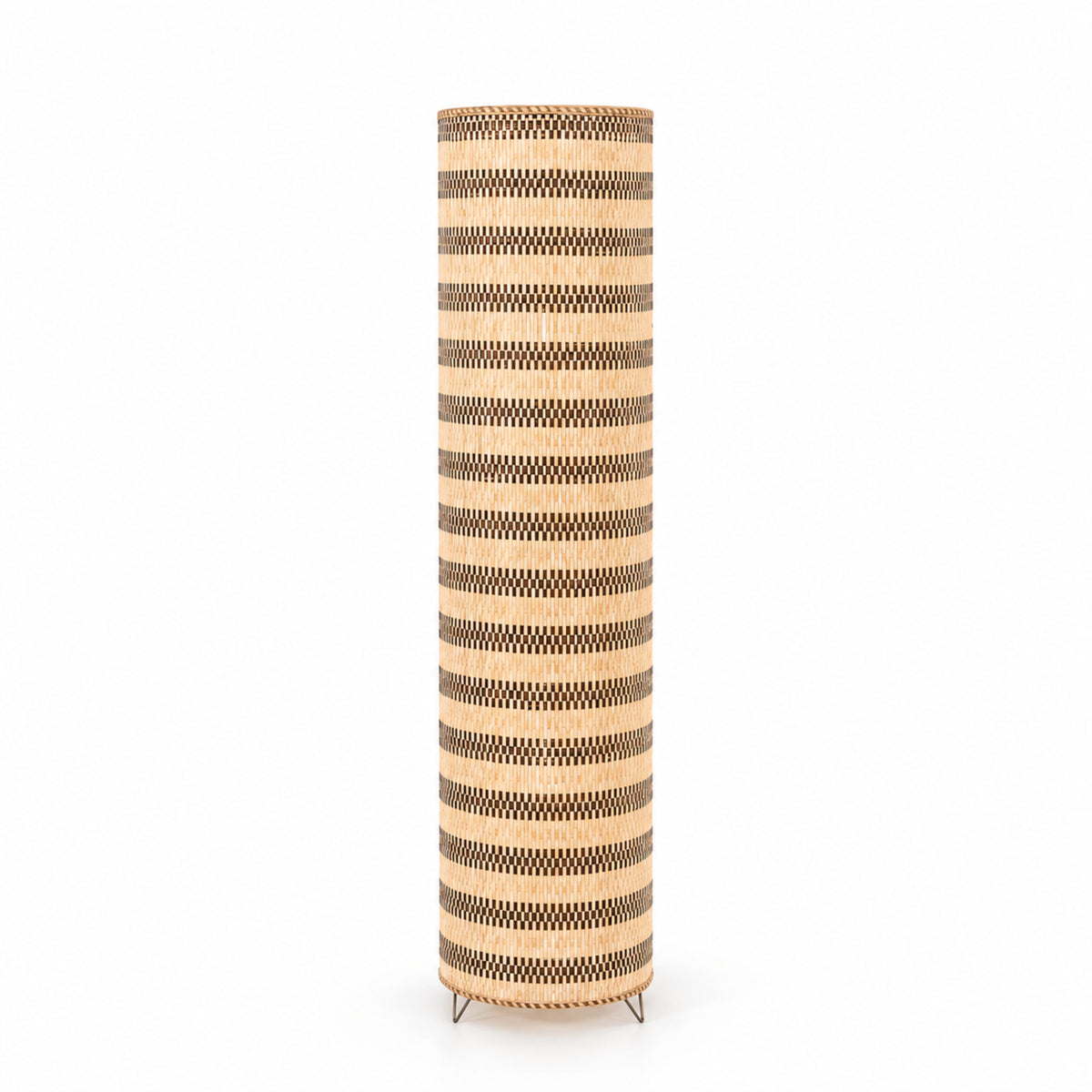 Rattan Boho Floor Lamp 011 on a white background