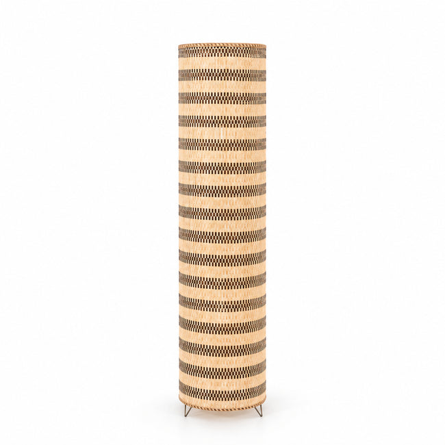 Rattan Boho Floor Lamp 011 on a white background