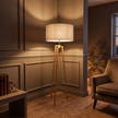 Rattan Boho Floor Lamp 012 lifestyle image | Serrana Home