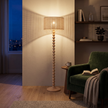 Rattan Boho Floor Lamp 016 styled in an interior – view 2