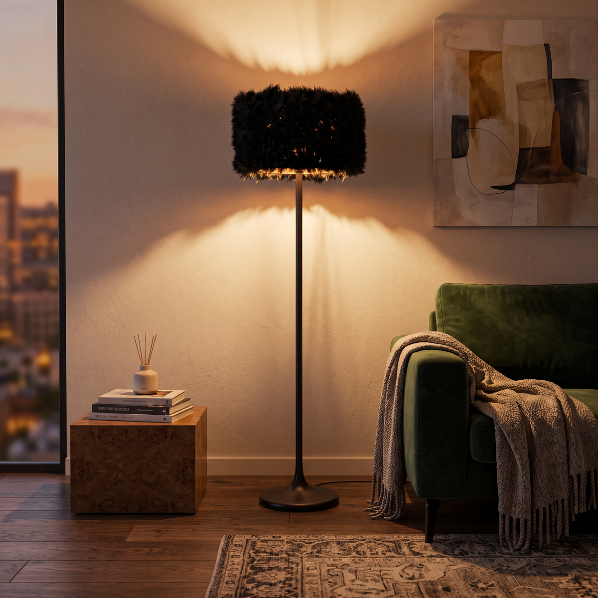 Modern Floor Lamp 006 styled in an interior – view 2