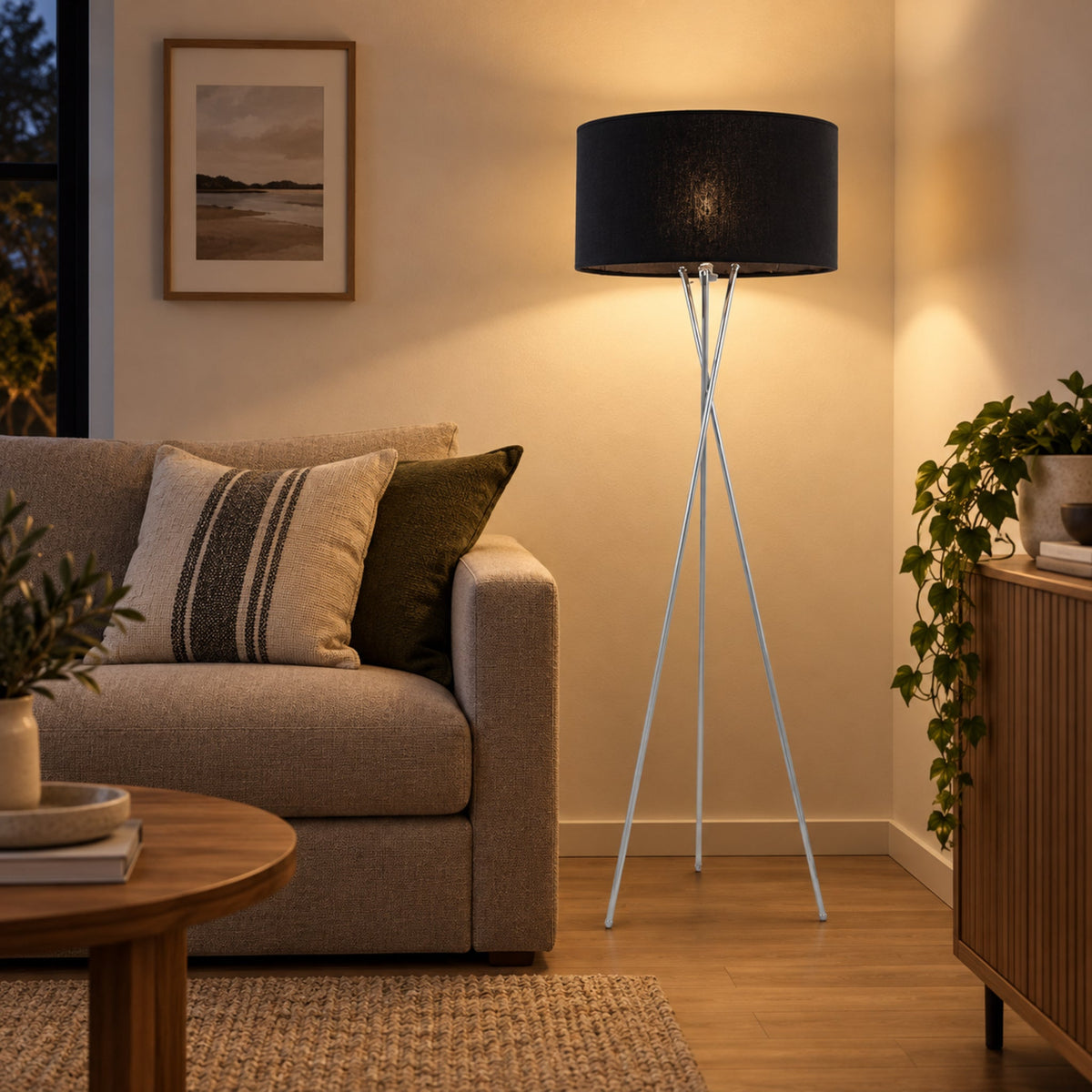 Modern Floor Lamp 019 styled in an interior
