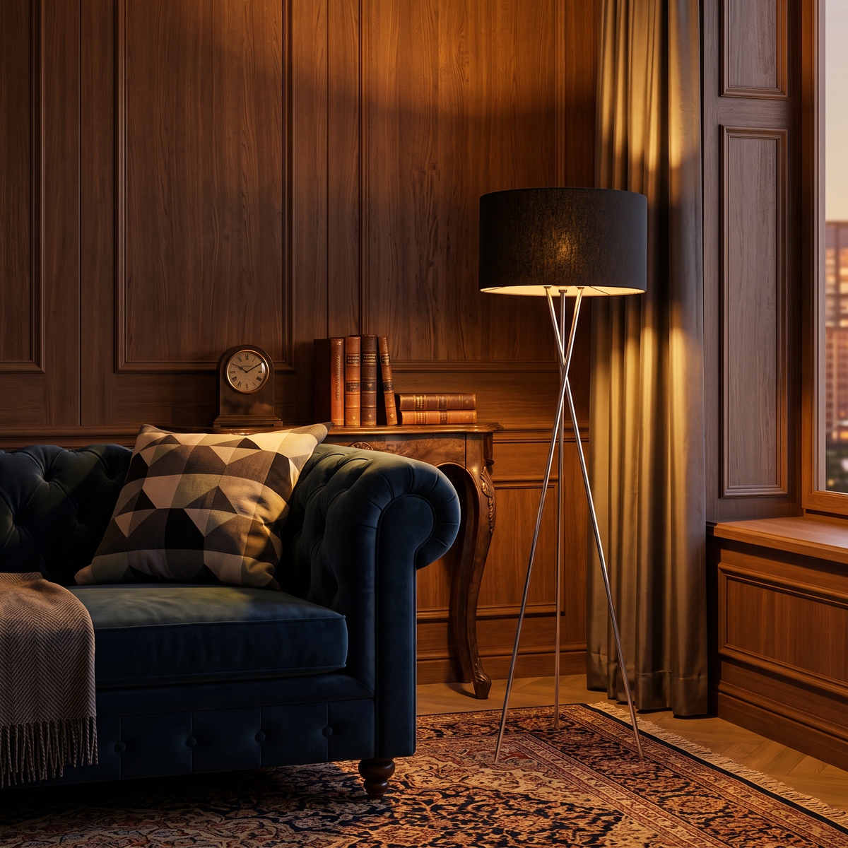 Modern Floor Lamp 019 styled in an interior – view 2