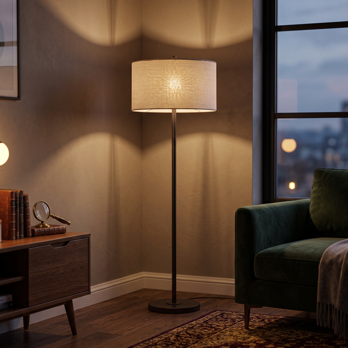 Modern Floor Lamp 027 styled in an interior – view 2